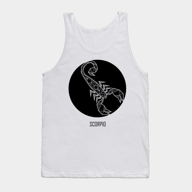 Scorpio - Geometric Astrology Tank Top by alcateiaart